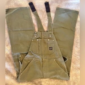 Men’s Filson CCF Work Bibs waist size 32 cannonball green